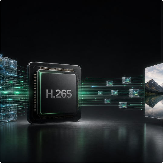 H.265 video encoding for high-quality wireless transmission